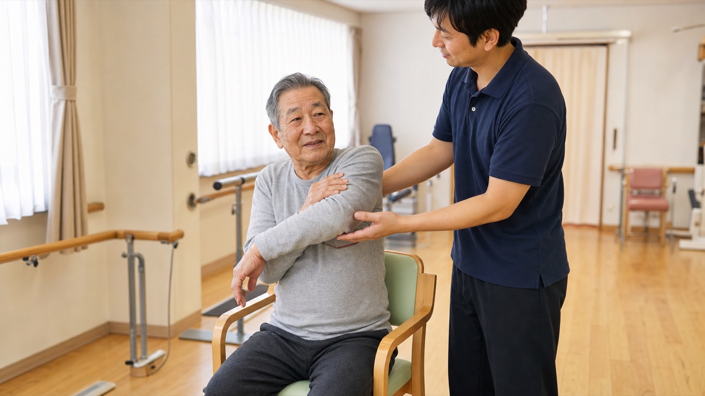 個別ストレッチの様子