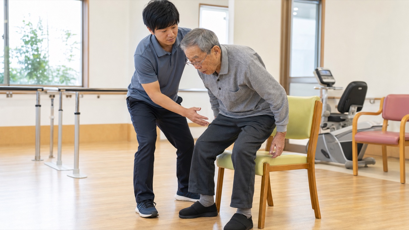 立ち上がり練習の様子